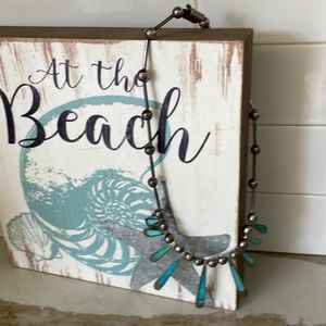 Sterling Turquoise Statement Collar Necklace Taxco